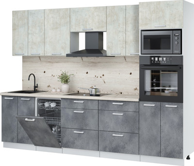 

Кухонный гарнитур, Мила Лайт 2.85-ПМ3