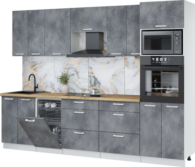 

Кухонный гарнитур, Мила Лайт 2.85-ПМ3