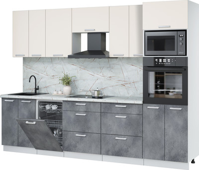 

Кухонный гарнитур, Мила Лайт 2.85-ПМ3