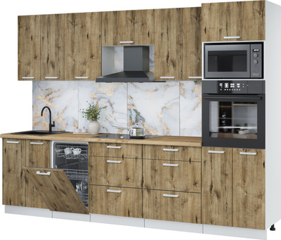 

Кухонный гарнитур, Мила Лайт 2.85-ПМ3