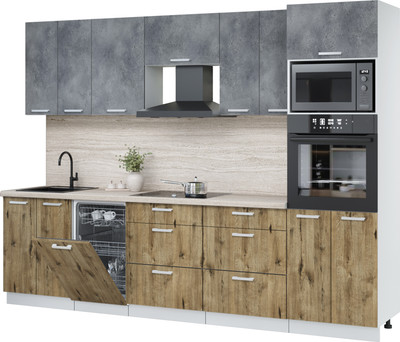 

Кухонный гарнитур, Мила Лайт 2.85-ПМ3