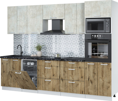 

Кухонный гарнитур, Мила Лайт 2.85-ПМ3