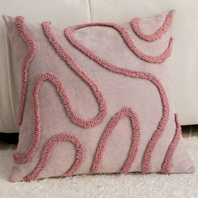 Наволочка декоративная MATEX Tufted Lines ALEX-40 (розовый) - 