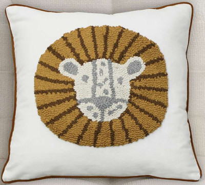 Наволочка декоративная MATEX Tufted Toys ALEX-57 (белый/коричневый/серый) -