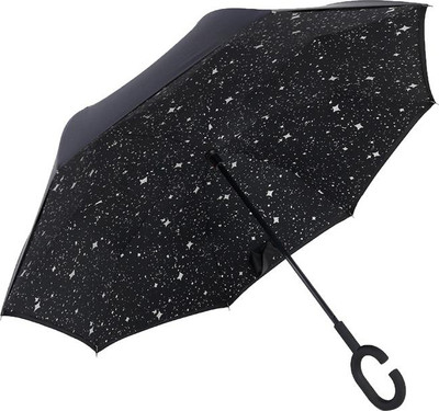 Зонт-трость Wahoo Небо внутри YF7396 (черный) - 