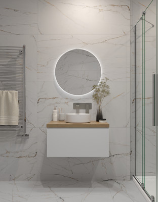 Тумба с умывальником ЗОВ Кито / K80LW0MWMC-HPL38T9514A (туя) - 