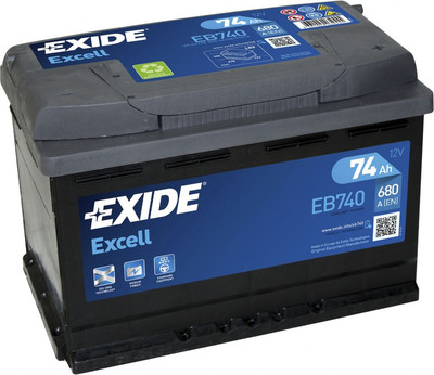 Автомобильный аккумулятор Exide Excell 74R EB740 680A - 