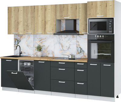 

Кухонный гарнитур, Мила Лайт 2.9-ПМ3