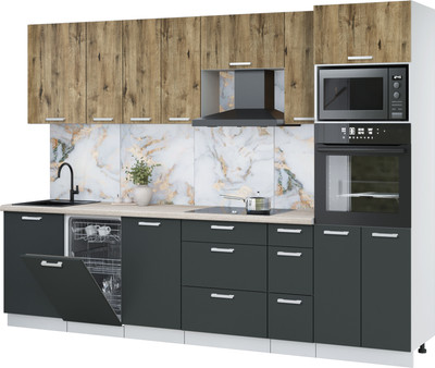 

Кухонный гарнитур, Мила Лайт 2.9-ПМ3