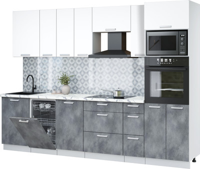 

Кухонный гарнитур, Мила Лайт 2.9-ПМ3