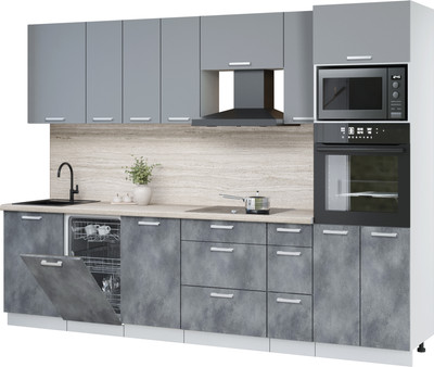 

Кухонный гарнитур, Мила Лайт 2.9-ПМ3