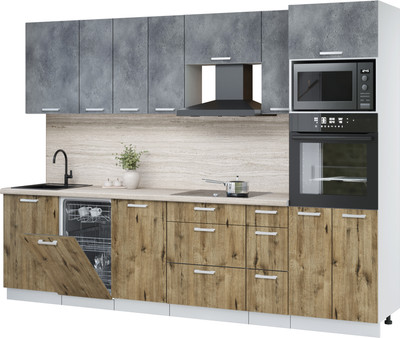 

Кухонный гарнитур, Мила Лайт 2.9-ПМ3