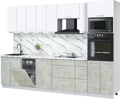 

Кухонный гарнитур, Мила Лайт 3.0-ПМ3