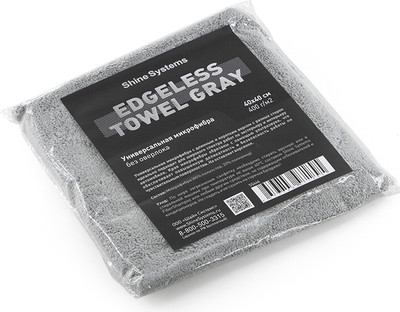 Салфетка для автомобиля Shine Systems Edgeless Towel Gray / SS446 (серый) - 
