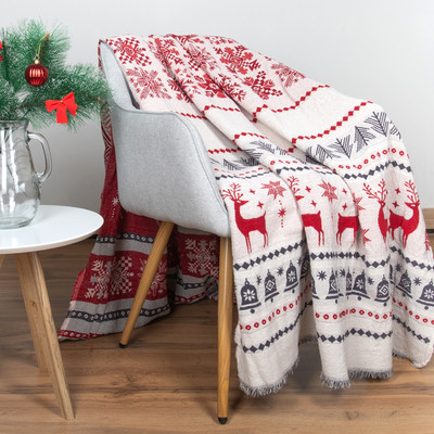 Плед Pole Kvetak (Беларускі лён) 125х195 23С25-ШР/у./р. (1 Лапландия new 190/сорт 1) - 