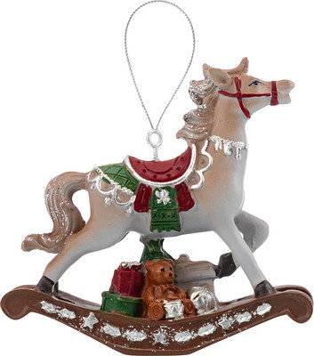 

Елочная игрушка, Лошадка-качалка новогодняя / 210615