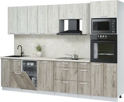 

Кухонный гарнитур, Мила Лайт 3.05-ПМ3