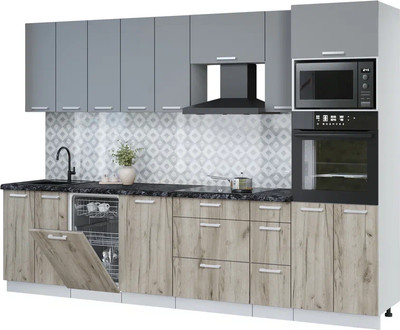 

Кухонный гарнитур, Мила Лайт 3.05-ПМ3