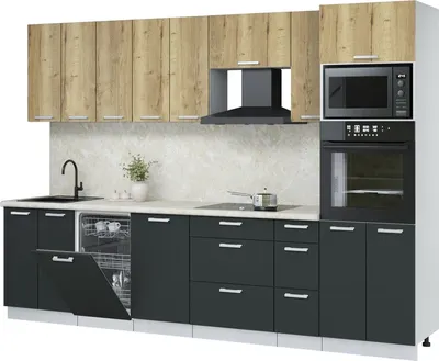 

Кухонный гарнитур, Мила Лайт 3.05-ПМ3