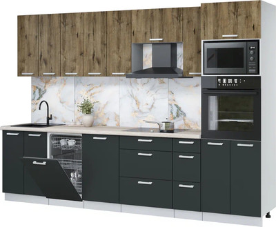 

Кухонный гарнитур, Мила Лайт 3.05-ПМ3