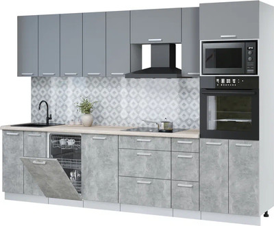 

Кухонный гарнитур, Мила Лайт 3.05-ПМ3