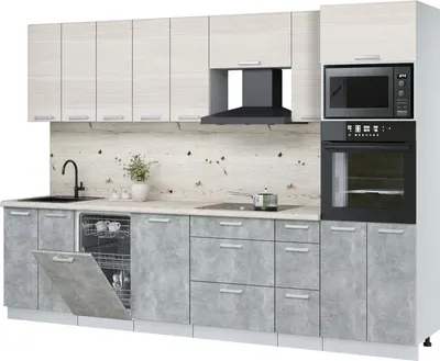 

Кухонный гарнитур, Мила Лайт 3.05-ПМ3