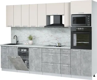 

Кухонный гарнитур, Мила Лайт 3.05-ПМ3