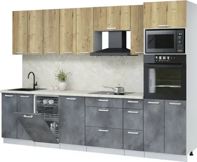 

Кухонный гарнитур, Мила Лайт 3.05-ПМ3