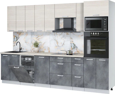 

Кухонный гарнитур, Мила Лайт 3.05-ПМ3