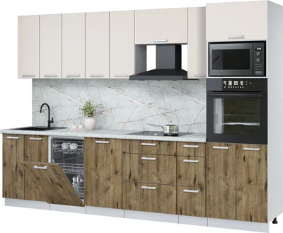 

Кухонный гарнитур, Мила Лайт 3.05-ПМ3