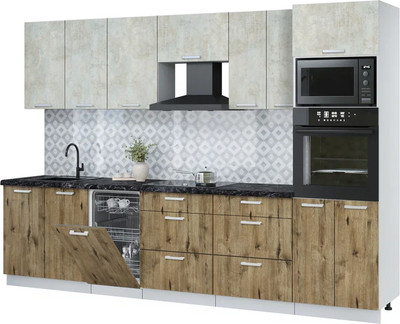 

Кухонный гарнитур, Мила Лайт 3.05-ПМ3