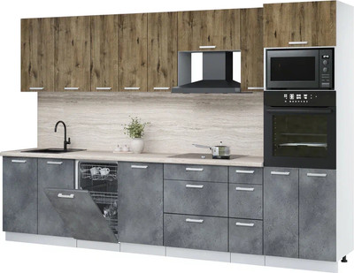 

Кухонный гарнитур, Мила Лайт 3.2-ПМ3