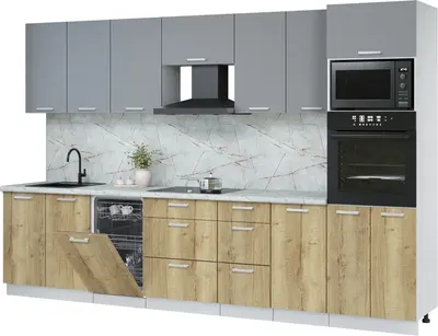 

Кухонный гарнитур, Мила Лайт 3.25-ПМ3