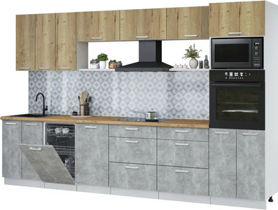 

Кухонный гарнитур, Мила Лайт 3.3-ПМ3