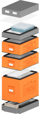 Улей Lyson Дадан На 6 Рамок / WDD58ORG (оранжевый/серый) -