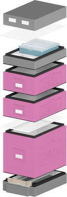 Улей Lyson Дадан На 6 Рамок / WDD58PUG (фиолетовый/серый) -