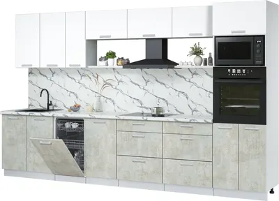 

Кухонный гарнитур, Мила Лайт 3.5-ПМ3