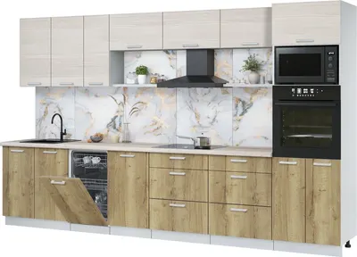 

Кухонный гарнитур, Мила Лайт 3.5-ПМ3