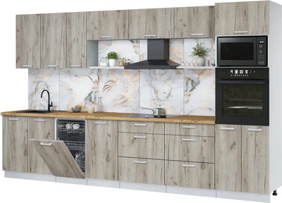 

Кухонный гарнитур, Мила Лайт 3.5-ПМ3