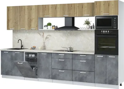 

Кухонный гарнитур, Мила Лайт 3.5-ПМ3