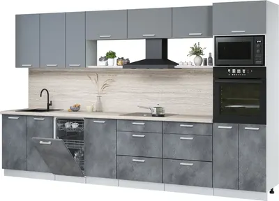 

Кухонный гарнитур, Мила Лайт 3.5-ПМ3