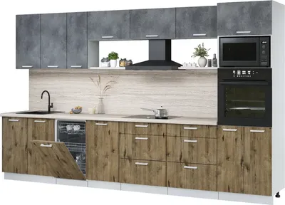 

Кухонный гарнитур, Мила Лайт 3.5-ПМ3