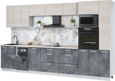 

Кухонный гарнитур, Мила Лайт 3.6-ПМ3