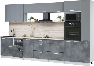 

Кухонный гарнитур, Мила Лайт 3.6-ПМ3