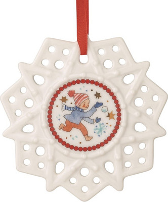 

Елочная игрушка, Christmas games Мальчик со снежком / 02248-727507-27618