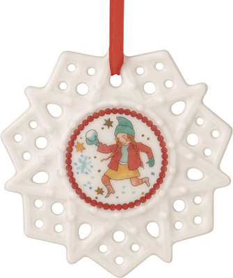 

Елочная игрушка, Christmas Games Девочка в шапке со снежком / 02248-727506-27618