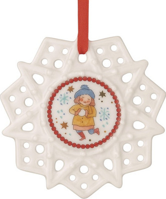 

Елочная игрушка, Christmas Games Девочка в шапке со снежком / 02248-727505-27618