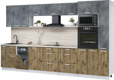 

Кухонный гарнитур, Мила Лайт 3.6-ПМ3