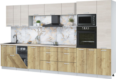 

Кухонный гарнитур, Мила Лайт 3.7-ПМ3