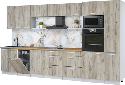 

Кухонный гарнитур, Мила Лайт 3.7-ПМ3